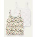 Vests 2 Pack Floral Girls Boden, Multi Floral