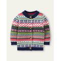 Fair Isle Cardigan Navy Baby Boden, College Navy