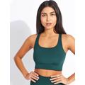 Girlfriend Collective Paloma Sports Bra - Moss Green - Size: XS