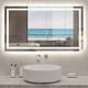 1400x800 Large Illuminated Led Bathroom Mirror with Demister Pad [IP44 Rated] Rectangular Backlit Wall Mounted,Touch Sensor Switch - White