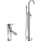 Fiona Basin Mixer, Freestanding Bath Shower Mixer & Waste Chrome