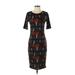 Lularoe Casual Dress - Sheath: Black Grid Dresses - Women's Size Small