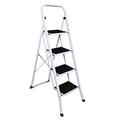 Folding Step Ladder, Folding Ladder, Household Ladder, Metal Step Ladder, 150 kg Load Capacity, Ladder with 2 Steps, Steel Ladder, Non-slip Feet, TÜV Rheinland Tested