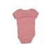 Carter's Short Sleeve Onesie: Pink Print Bottoms - Size 12 Month