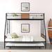 Twin over Full Size Bunk Bed with Trundle, Metal bed Frame for Kid's Bedroom, Guest room, Dorm