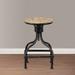 Vintage Metal Frame Swivel Counter Bar Stool with Round Seat