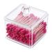 Warkul 1-3 Layer Cotton Swab Pads Holder Modern Square Bathroom Vanity Countertop Storage Organizer for Cotton Ball Cotton Swab Q-Tips Cotton Rounds