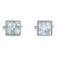 Simon Carter Blue Mother Of Pearl Square Cufflinks