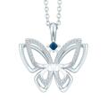 Vera Wang Diamond and Sapphire Butterfly Pendant