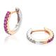 Le Vian 14ct Two Tone Gold 0.18ct Diamond & Ruby Earrings