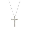 9ct White Gold 0.50ct Diamond Cross Pendant