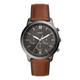 Fossil Men's Brown Leather Strap Chronograph Watch