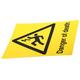 RS PRO Black/Yellow PC Safety Labels, Danger of Death-Text 400 mm x 300mm