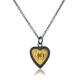 Hearts Of Gold Oxidised Silver Pendant, Silver