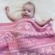 Personalised Lambswool Animals Baby Blanket In Pink, Candy Pink/Pink/White