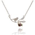 Silver Bird Necklace In Solid 925 Sterling Silver, Silver