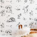 Woodland Creatures Wallpaper In Putty Sample