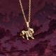 Lion Pendant In Sterling Silver With 18ct Gold Vermeil, Silver