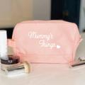 Personalised Make Up/Wash Bag With Hearts For Mum