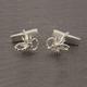 Scorpion Cufflinks In Sterling Silver, Silver