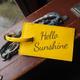 Hello Sunshine Leather Luggage Tag