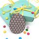 Small Chocolate Easter Egg Flegg With Football Pattern