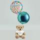 Personalised Bertie Bear With Welcome Baby Balloons