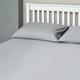 The Willow Manor 100% Cotton Percale Single Fitted Sheet - Silver