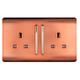 Trendi Switch Double Switched Socket - Copper