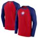 Men's Nike Red Texas Rangers Authentic Collection Game Raglan Performance Long Sleeve T-Shirt