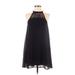 Lulus Casual Dress - A-Line Crew Neck Sleeveless: Black Print Dresses - Women's Size Small