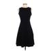 Cremieux Casual Dress - A-Line: Black Solid Dresses - Women's Size X-Small