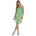 K Jordan Patchwork Shift Dress (Size M) Green/Patchwork, Rayon