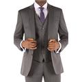 Racing Green Tailored Fit Charcoal Grey Herringbone Performance Men's Suit Jacket