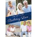 Birthday Love 4 photo personalised Card