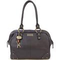 Catwalk Collection Handbags - Large Leather Shoulder Bag For Women - A4 Work Tote Bag - DOCTOR BAG - Dark Brown