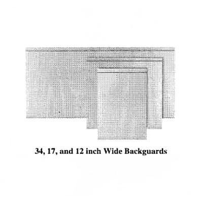 Garland M17BG Backguard Flue Riser, 17 x 17", Stainless Steel