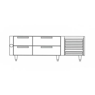 Garland UN17FC54 54" Polar Cuisine Chef Base Freezer w/ 2 Drawers - 115v, Stainless Steel