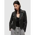 Allsaints Cargo Leather Biker Jacket - Black