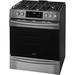 Frigidaire 30" 5,4 cu. ft Freestanding Electric, Stainless Steel in Black | 48.5 H x 30 W x 29.25 D in | Wayfair FGGH3047VD