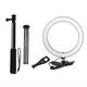 Yingnuost Selfie Stick 5500K Dimmable Video Light 20cm LED Ring Lamp with bluetooth Shutter Wrench for Youtube Tik Tok L