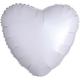 17 Inch White Heart Helium Balloon