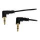 StarTech.com 6ft Slim 3.5mm Right Angle Stereo Audio Cable Black