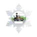 The Holiday Aisle® Personalized NTT Cartoon Snowflake Motorcycle Lover Christmas Holiday Shaped Ornament Plastic in Gray | Wayfair