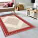 White 47 x 0.31 in Area Rug - East Urban Home Oriental Machine Made Flatweave Polyester Area Rug in Red/Cream Polyester | 47 W x 0.31 D in | Wayfair