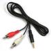Cable Central LLC (10 Pack) 3Ft 3.5mm Stereo Plug to 2xRCA-M Cable - 3 Feet