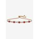 Women's 1.60 Cttw. Birthstone And Cz Gold-Plated Bolo Bracelet 10" by PalmBeach Jewelry in July