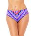 Plus Size Women's Hipster Swim Brief by Swimsuits For All in Vibrant Sunset Stripe (Size 12)