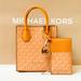 Michael Kors Bags | Michael Kors Mercer Xs Mini Crossbody Bag + Card Case Wallet Set Mk Honeycomb | Color: White/Yellow | Size: Os