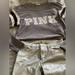 Pink Victoria's Secret Other | (Lot) Victoria Secret Long Sleeve Rhinestone Shirt And H&M Shiny Silver Pants | Color: Gray/Silver | Size: Small